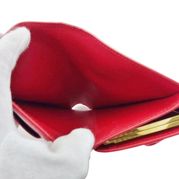 LOUIS VUITTON Clasp Wallet Vernis Pomme d'Amour Authentic Used - Picture 7 of 10